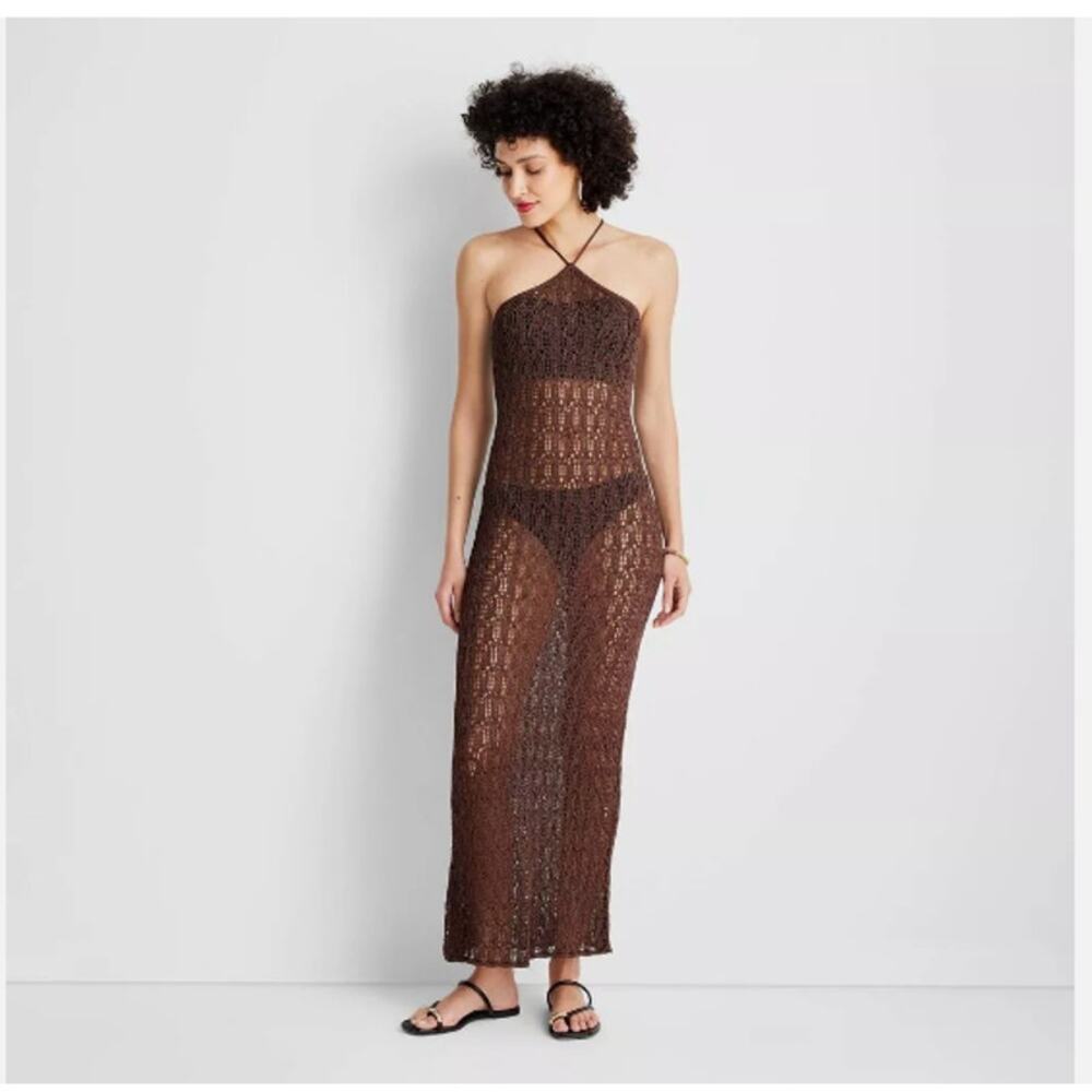 Future Collective Women's Cover Up Open Stitch Size XS NWT Copper Color